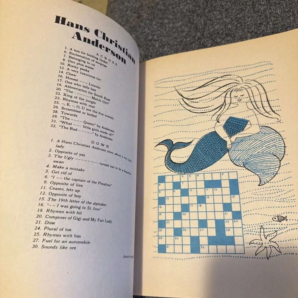 Vintage 1972 Storybook Puzzles Joan Garren Unused Activity‎ Book